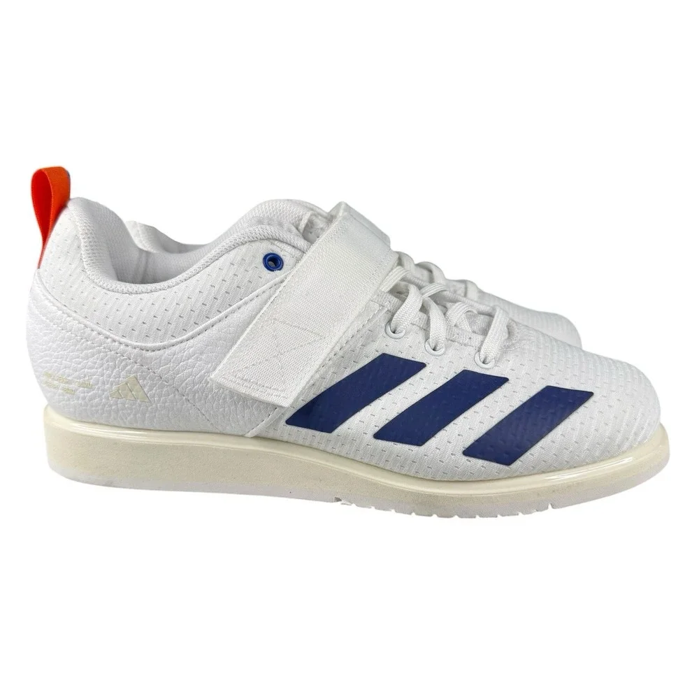 Adidas Powerlift 5 - Men's 7- White Navy Orange Weightlifting Shoes JP9878 NWOB